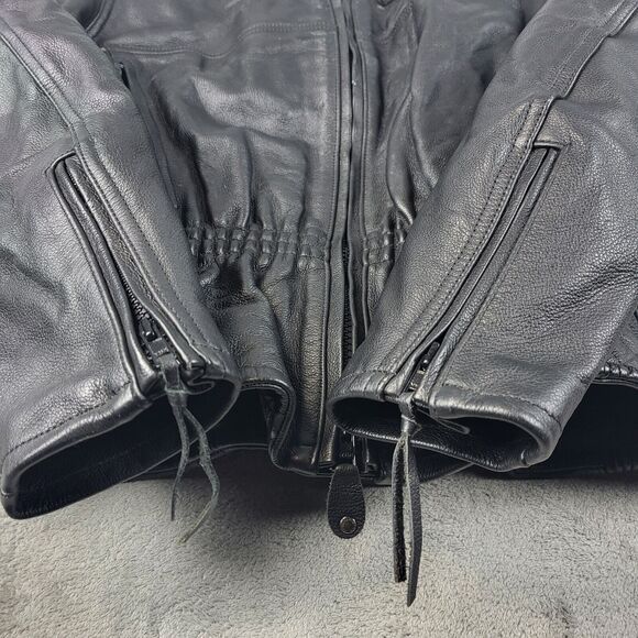 Harley Davidson Padded Motorcycle Vintage Jacket Black Size M - Picture 4 of 16